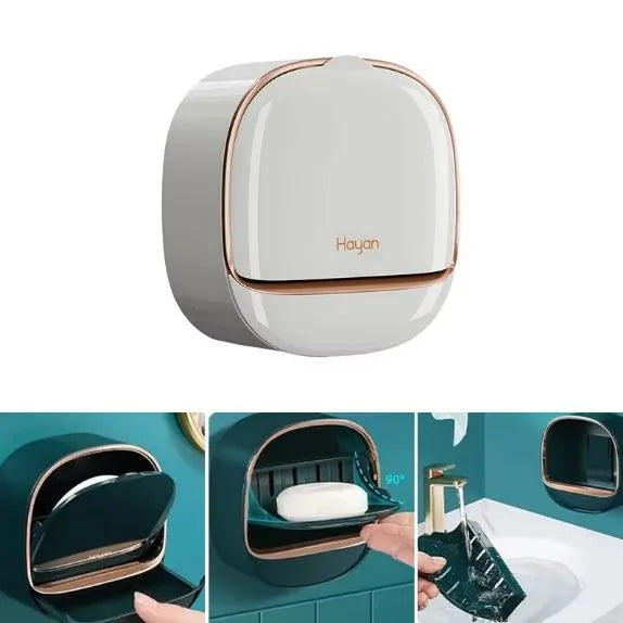Luxury Bath Soap Holder With Water Drain Tray, Home and Living
