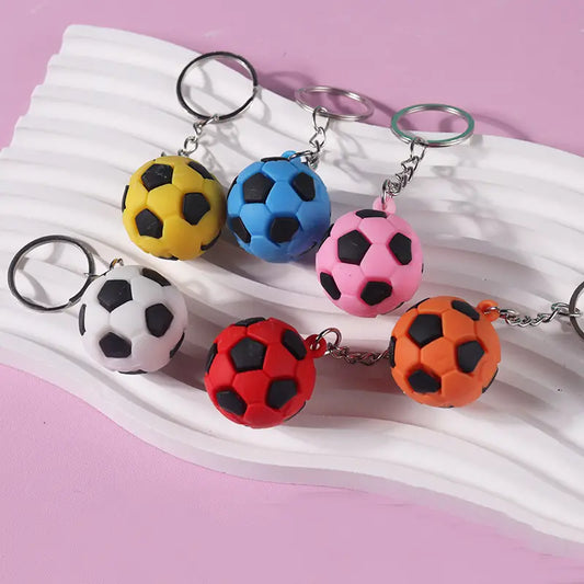 1Pcs Soft Rubber Football Keychain, Under One Dollar