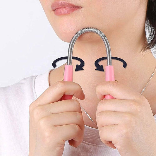 Facial Hair Remover Spring Women Manual Epilator Threading Shaving Tool, Under One Dollar