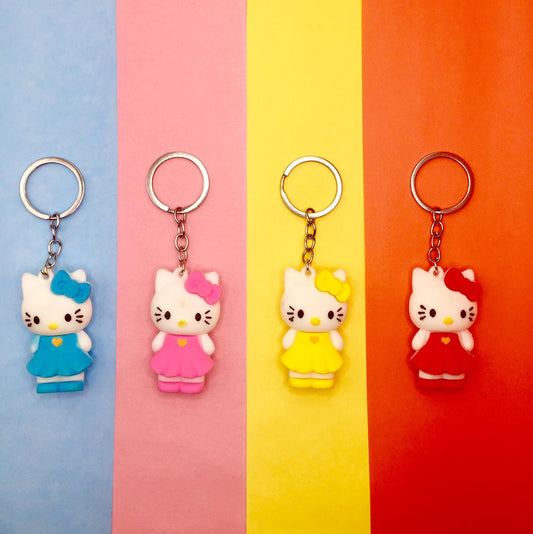 1 Pcs Hello Kitty Doll Rubber Keychain(Random Colour) Under One Dollar