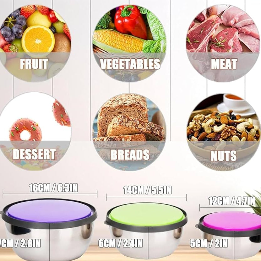 3Pcs Food Container with Lid