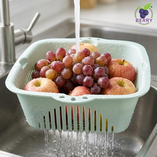 3Pcs Multi Size Kitchen Colanders Drainers For Fruits, Vegetables & Pasta