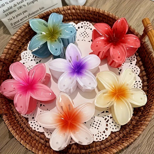 3 Pack Colorful Blossom Hair Clips For Girls, Health and Beauty