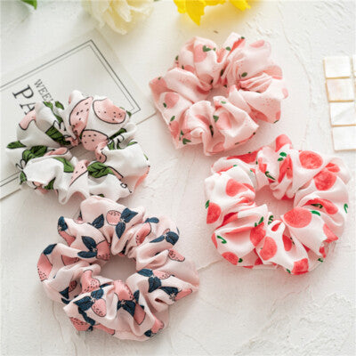3 Pieces Multicolor Printed Silk Hair Bands, Health and Beauty