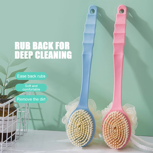 Double-sided Long Handle Bath Scrubber Brush