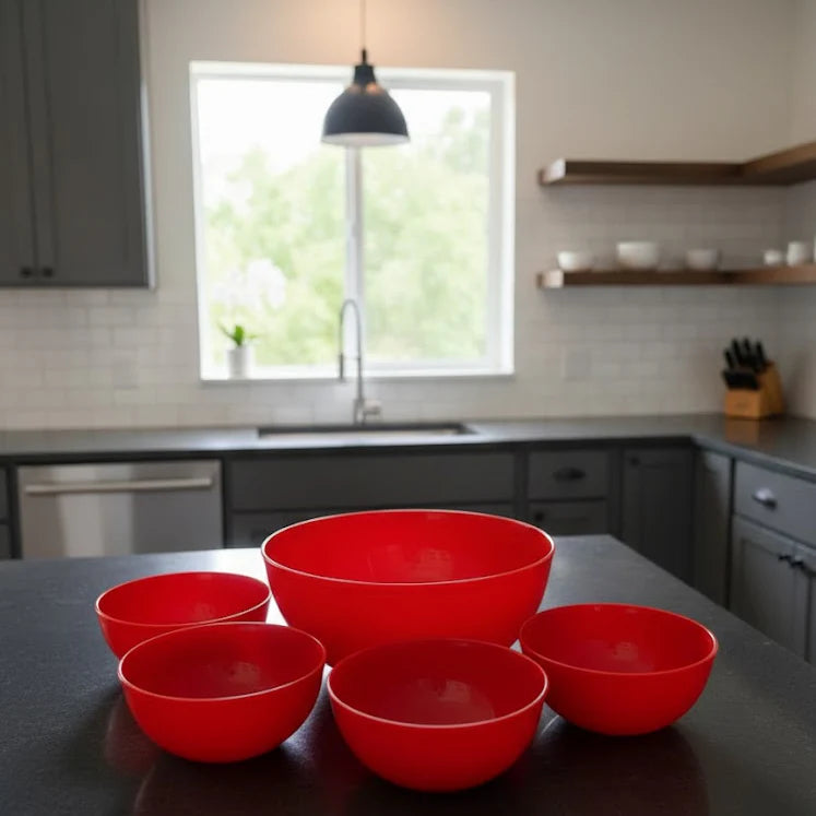 5Pcs Kitchen Serving Bowls For Cereal & Snacks, Kitchen Accessories