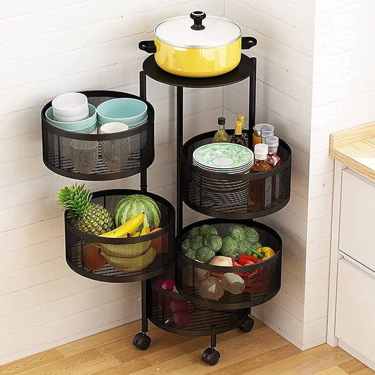 5 Layer Round Shape Kitchen Rack
