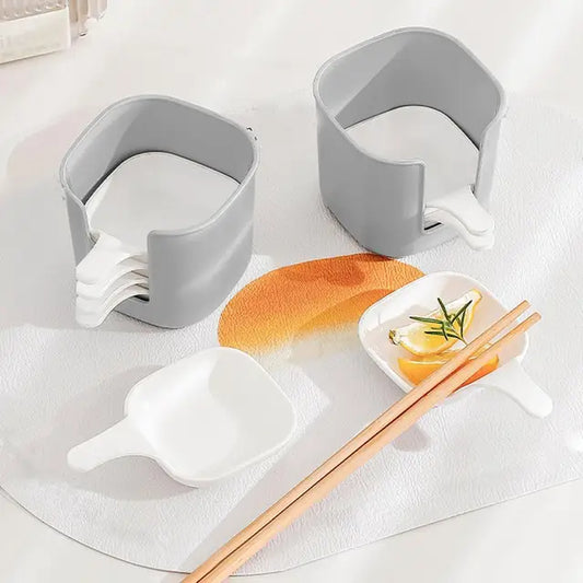 6Pcs Sauce Bowls Set with Holder, Kitchen Accessories