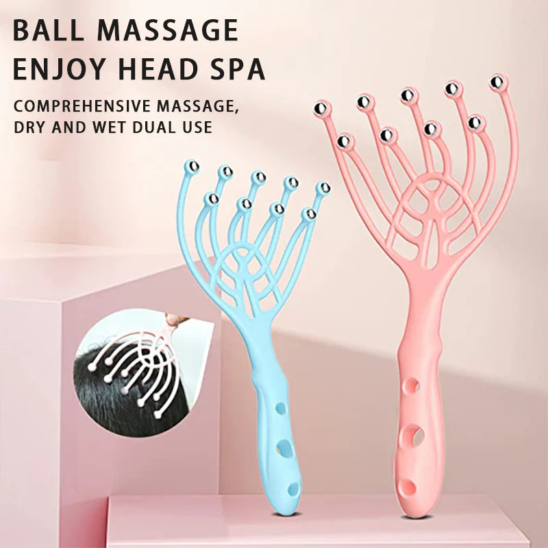 9 Prong Head Massager For Stress Relief & Relaxation