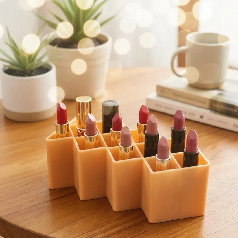12 Grid Plastic Lipstick Organizer, Home and Living