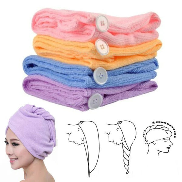 Head Hair Dry Towel Wrap