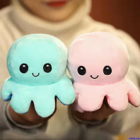 Double Sided Reversible Octopus Plush Toy