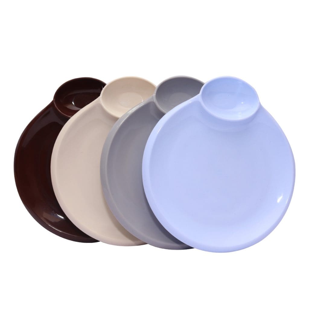 2PC Plastic Round Snacks Plates