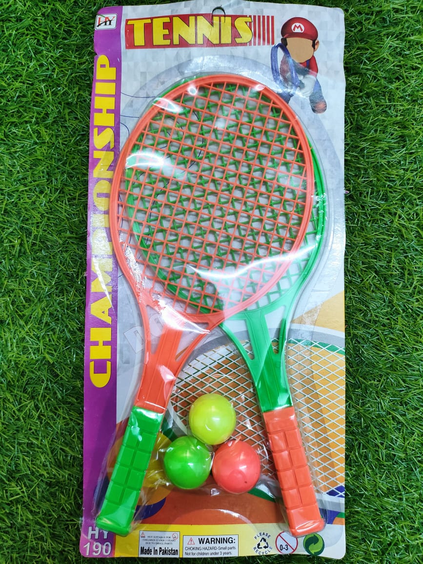 Plastic Tennis Ball Racket Outdoor Sports Toy for Kids (1 Set) Online