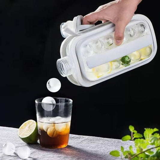 Portable Ice Ball Maker Bottle, 17 Ice Cube Mold, Easy Release Ice Maker