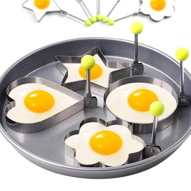4 Pcs Stainless Steel Fried Egg Molds