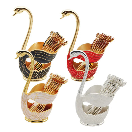Classy Swan Spoon Set
