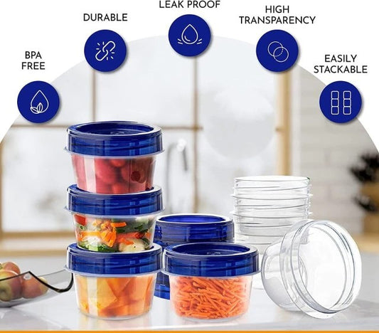 Pack Of 3 - Cute Multi-Color Mini Storage Jars