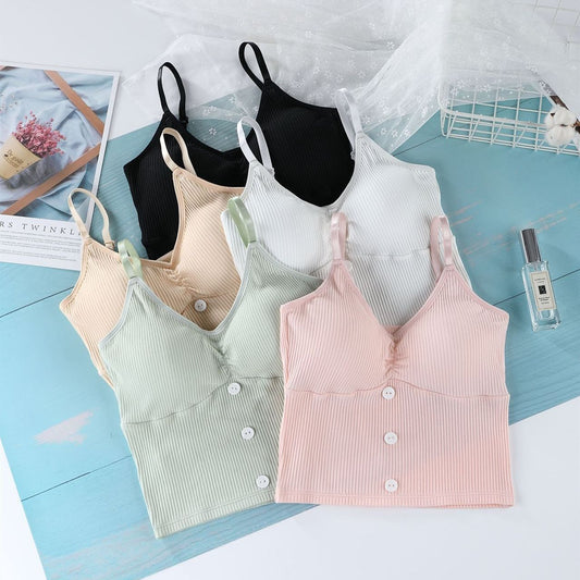 Woman Knitted Tank Top Strap Vest (Free Size)