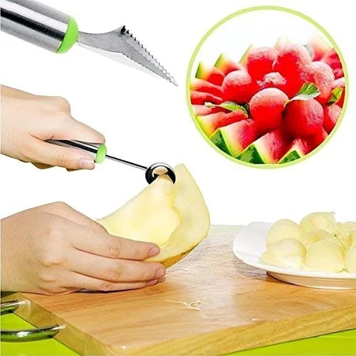2 In 1 Fruit Carving Tool Multifunctional Dig Scoop With Fruit Carving Knife