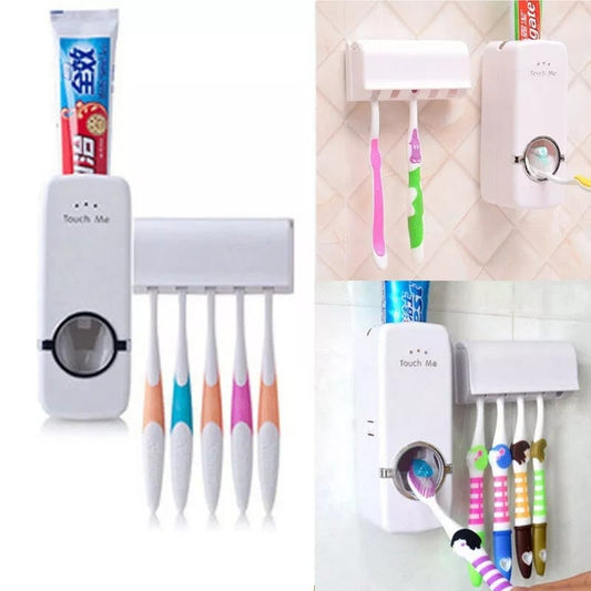 Toothpaste Dispenser & Brush Holder
