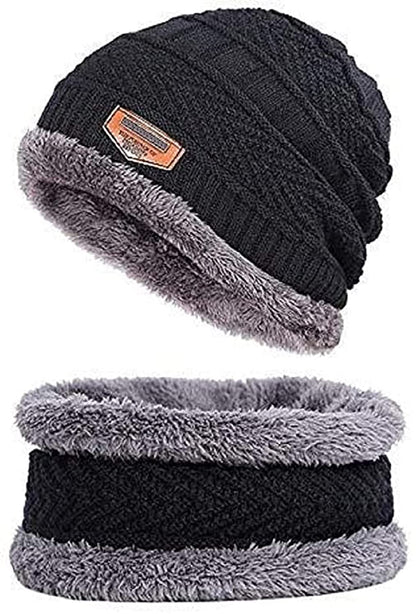 2-Pieces Winter Beanie Hat Scarf Set