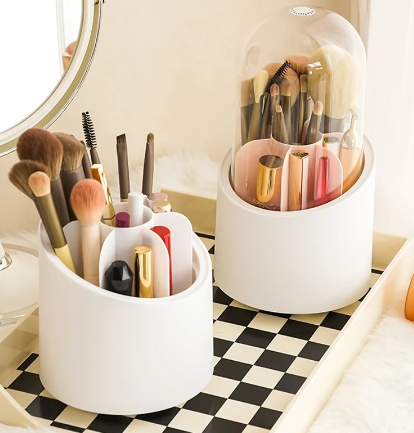 360 Degree Rotating Makeup Brush Storage Capsule Shape Box