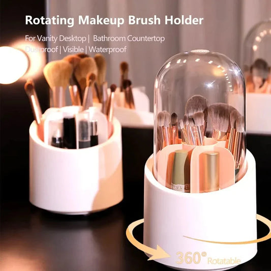 360 Degree Rotating Makeup Brush Storage Capsule Shape Box