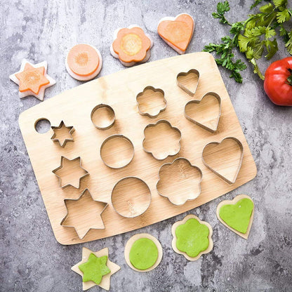 12-Piece Stainless Steel Cookie,Pastry, and Fruit Cutters Set