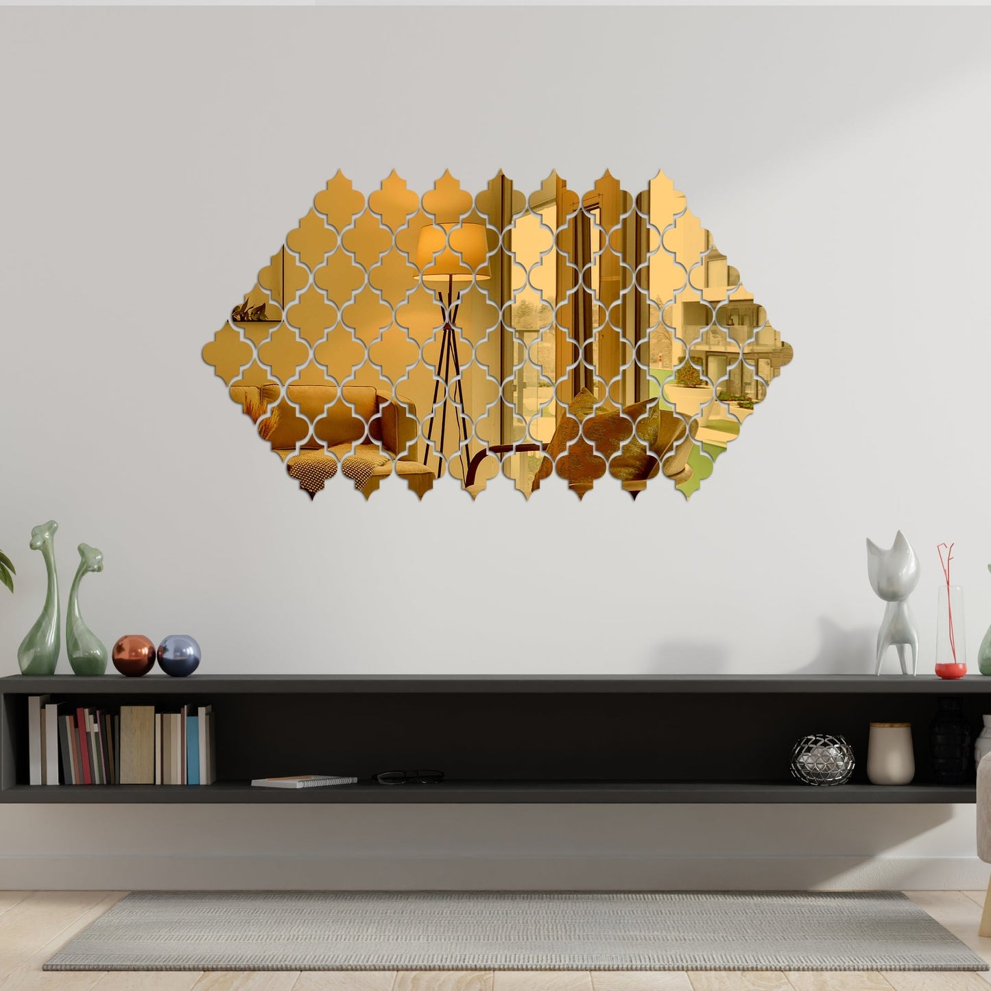 12Pcs Acrylic Mirror Stickers, Home & Wall Decor