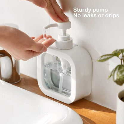 300ml square refillable liquid soap pump dispenser