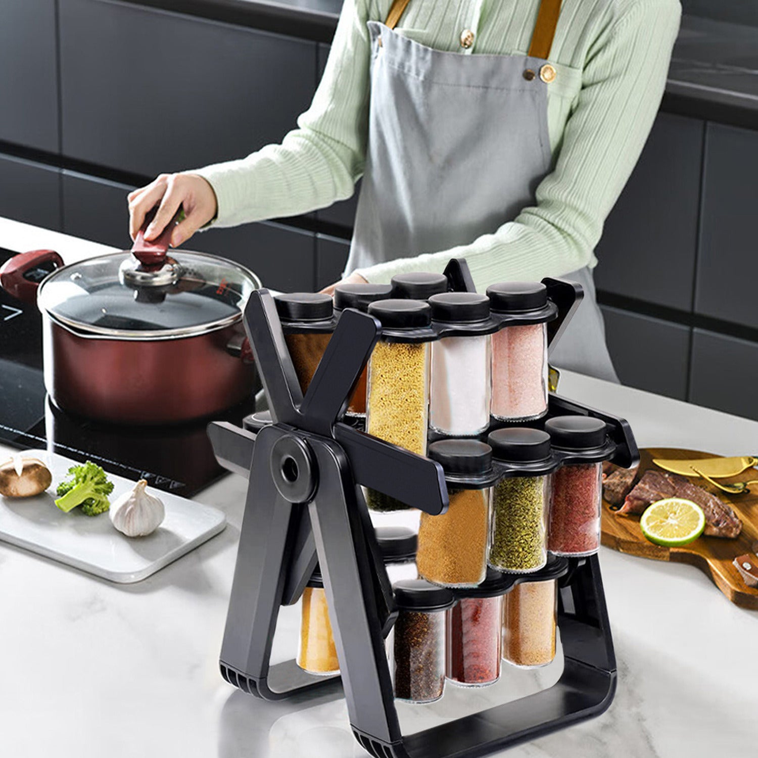 18 Jar Rotating Spice Rack