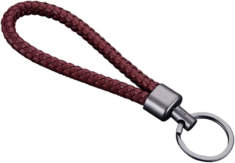 1 PC Leather Strap Cord Keyring Handmade Key Chains