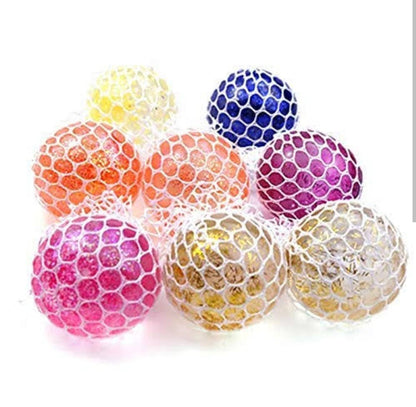 1PC Mesh Squishy Stress Rainbow Color Balls for Kids Fidget Toy