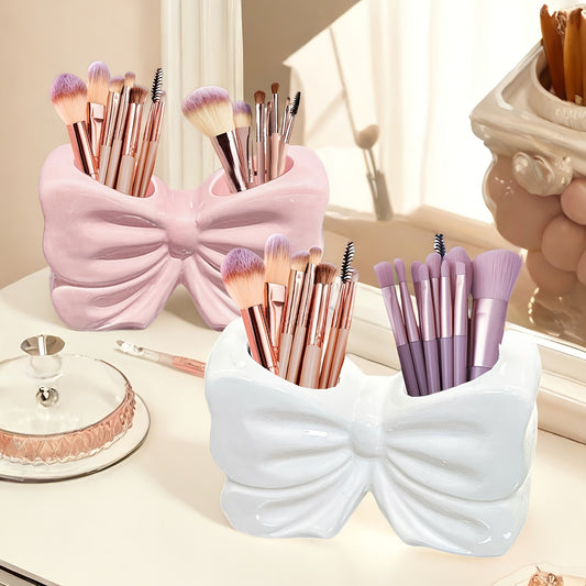 1PC Bow Shaped Makeup Brush Holder For Cosmetic Brushes (5x3Inch)