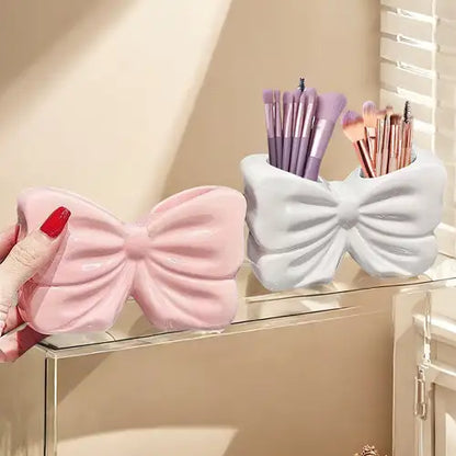 1PC Bow Shaped Makeup Brush Holder For Cosmetic Brushes (5x3Inch)