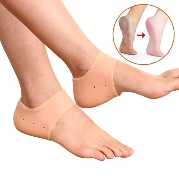 1Pair Silicone Moisturizing Heel Gel Feet Care Socks – Online Shopping in  Pakistan