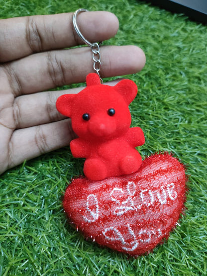 1Pc Love Heart Bear Keychain