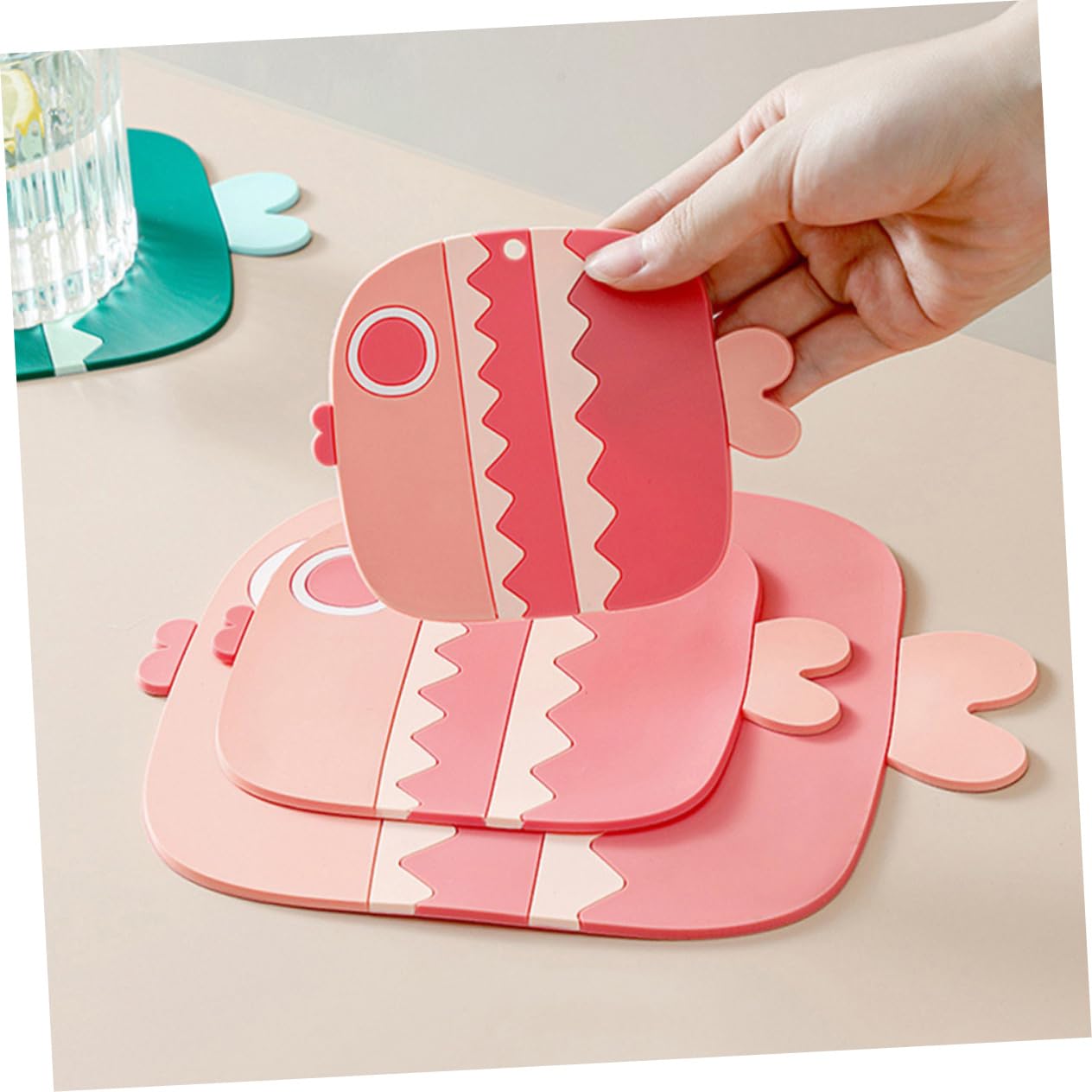 1Pcs Cute Fish Cup Coaster, Under One Dollar