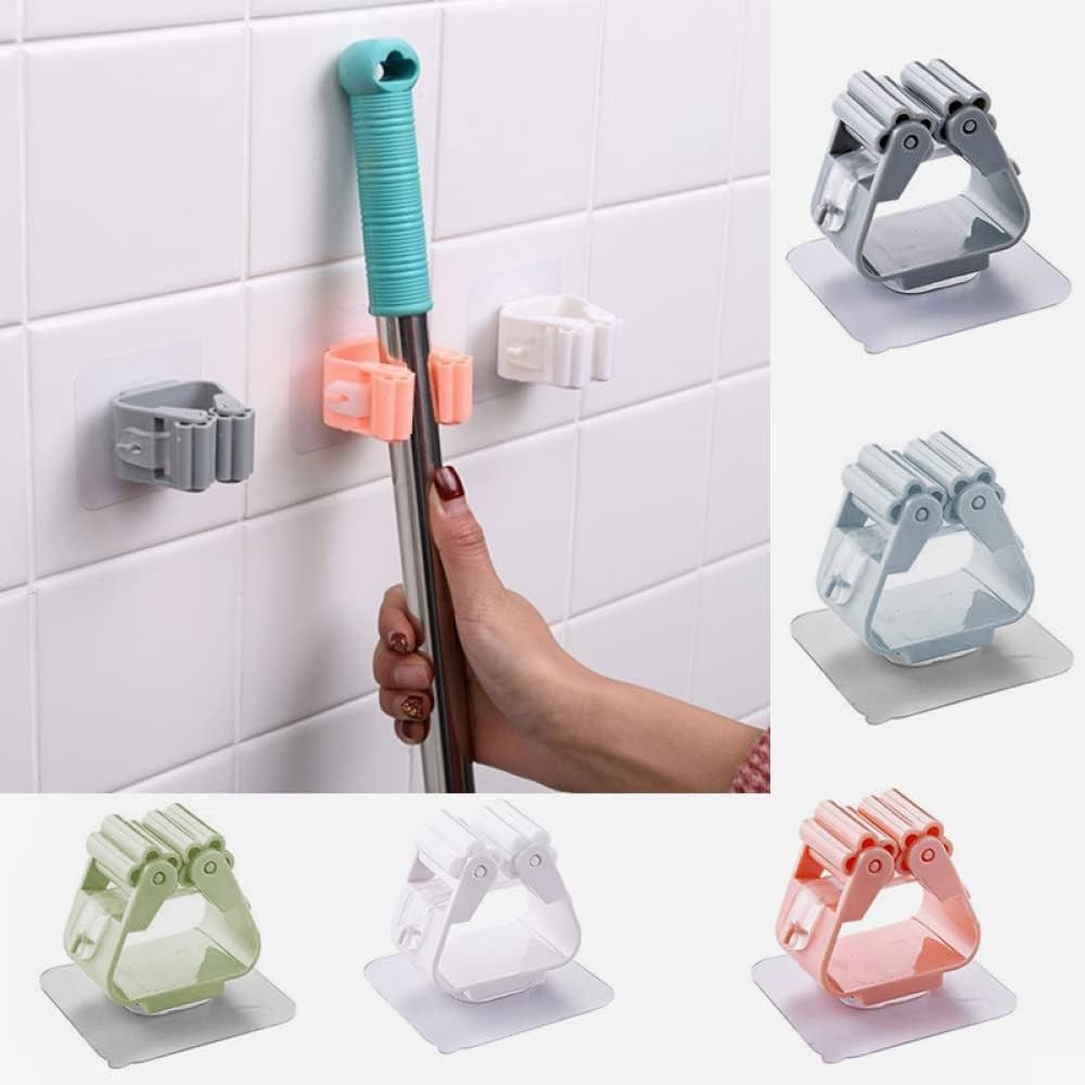 1 Pcs Self Adhensive Wall Mounted Wiper/Mops Holder, Under One Dollar