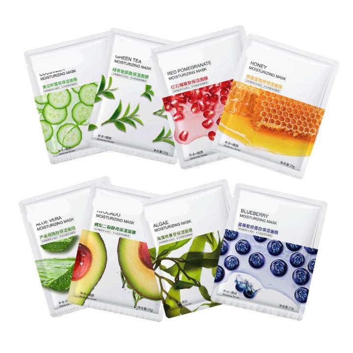 1 Pcs Fruit Extract Moisturizing Brightening Facial Mask(Random Flavour) Under One Dollar 