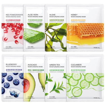 1 Pcs Fruit Extract Moisturizing Brightening Facial Mask(Random Flavour) Under One Dollar