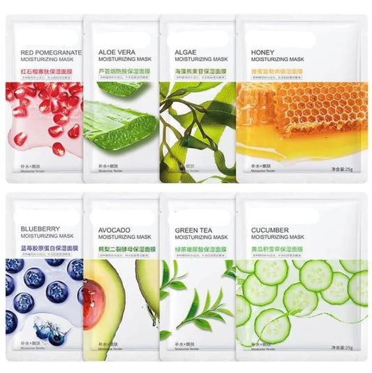 1 Pcs Fruit Extract Moisturizing Brightening Facial Mask(Random Flavour) Under One Dollar