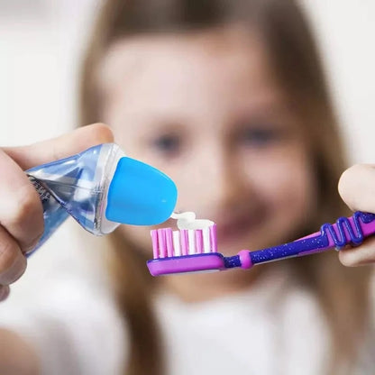 1 Pair Toothpaste Chrome Cherry Self Closing Silicone Caps, Under One Dollar 