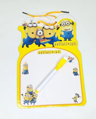 Minions 2 in 1 Scribbling board & Time Table organiser With Black Marker & Eraser
