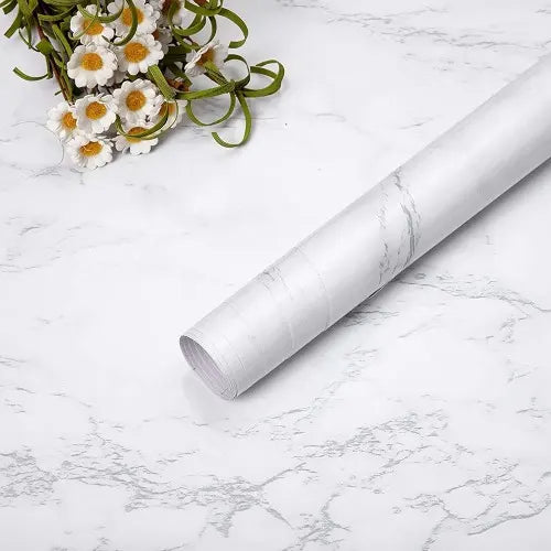 White Marble Paper Sticker