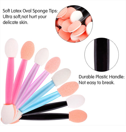 20PC Shadow Applicator Sponge Double Ended Eyeshadow Brush