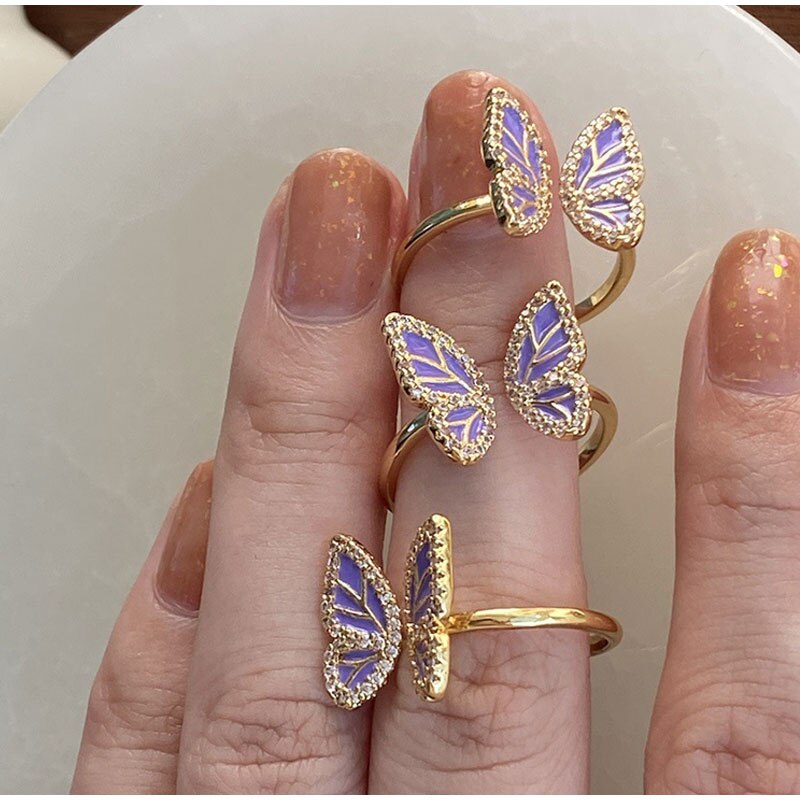 Butterfly Pearl Rings