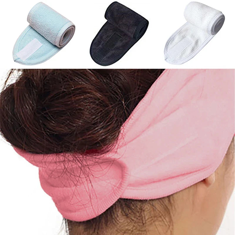 2Pcs Adjustable Soft Facial Head Band, Under One Dollar