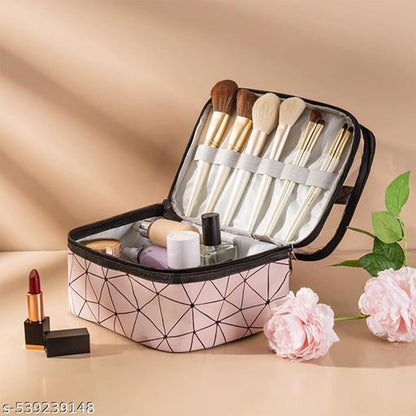 2 Section Transparent Cosmetic Pouch